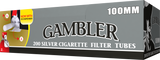 Gambler Cigarette Tubes Silver 100mm Size 200ct