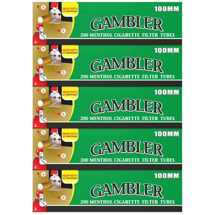 Gambler Cigarette Tubes Menthol 100mm 200ct