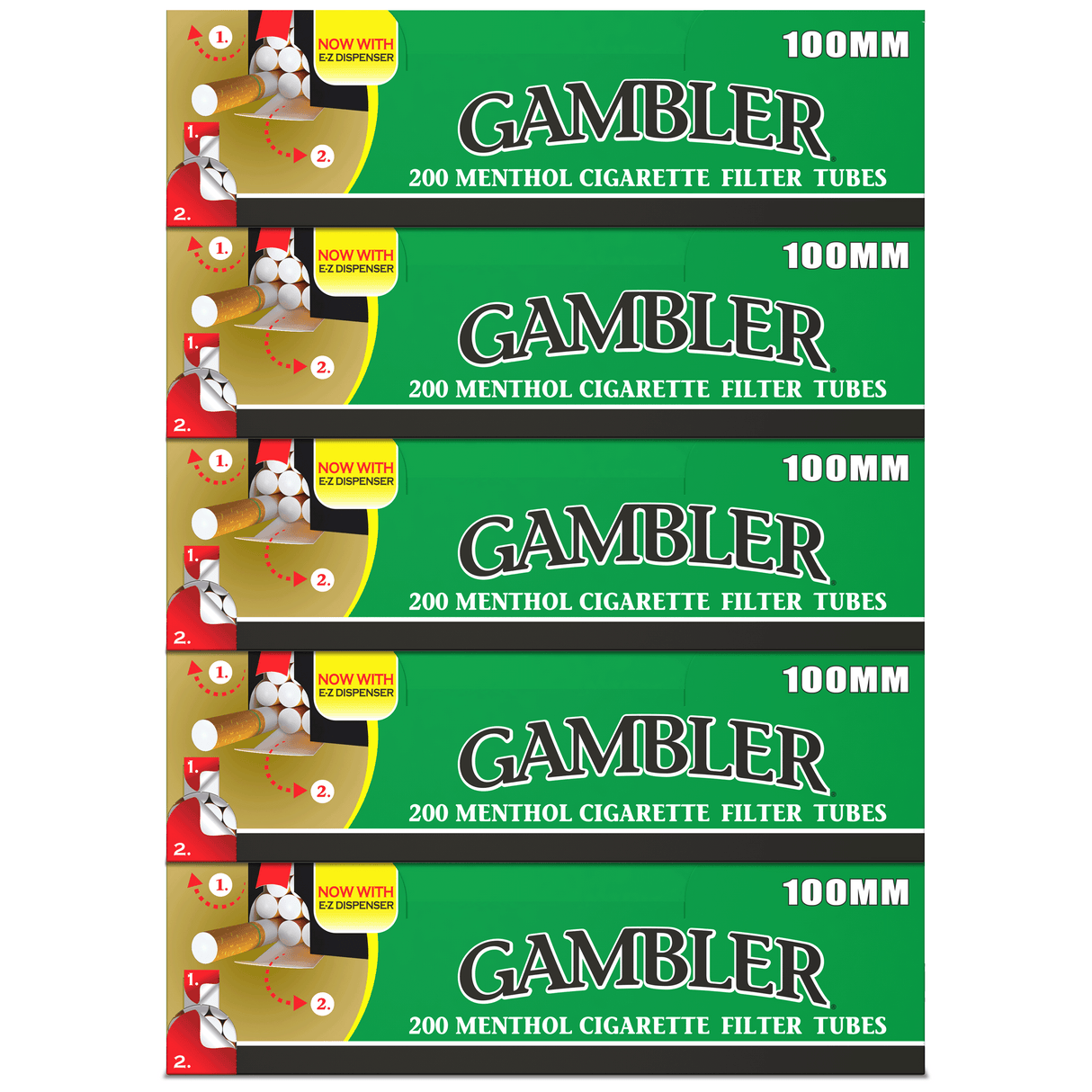 Gambler Cigarette Tubes Menthol 100mm 200ct