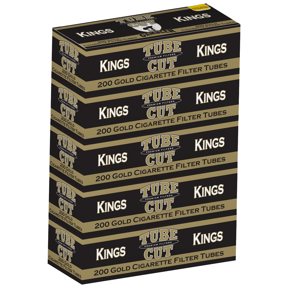 Gambler Tube Cut Cigarette Tubes Gold King Size