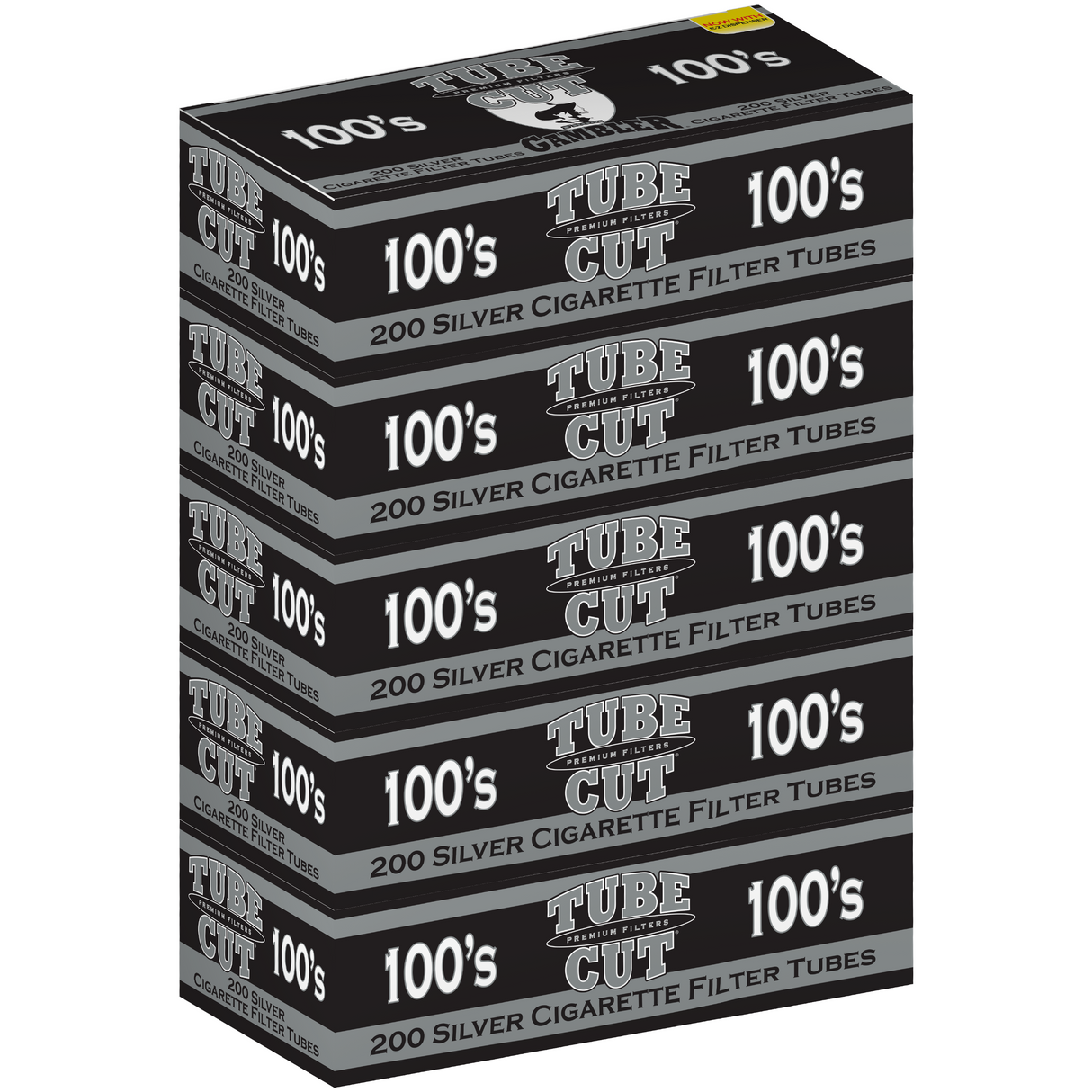 Gambler Tube Cut Cigarette Tubes Silver 100mm