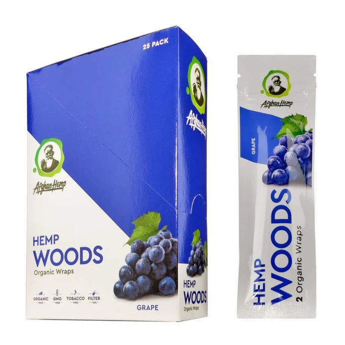 Afghan Hemp Wraps Hemp Woods Grape 2ct