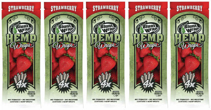Blunt Wrap Hemp Wraps Strawberry (4 Wraps per Pouch)