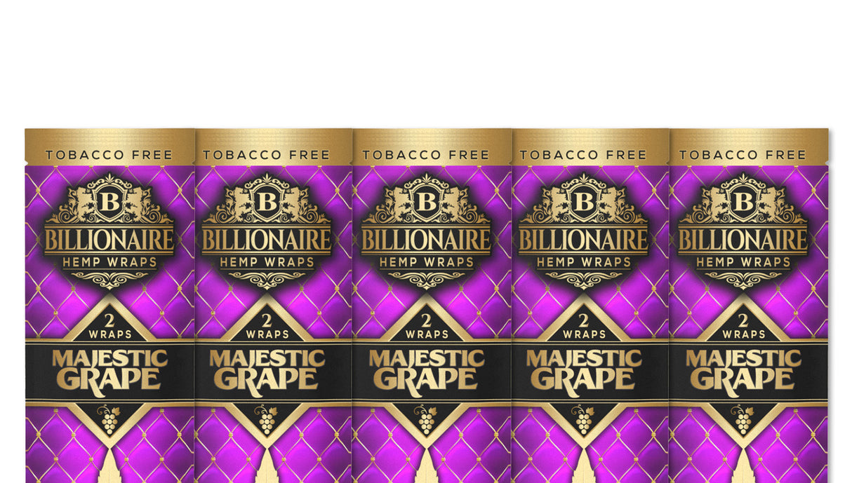 Billionaire Hemp Wraps Majestic Grape 2ct