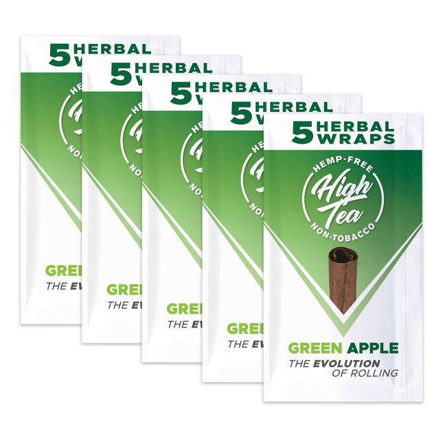High Tea Herbal Wraps Green Apple (5 Wraps Per Pouch)