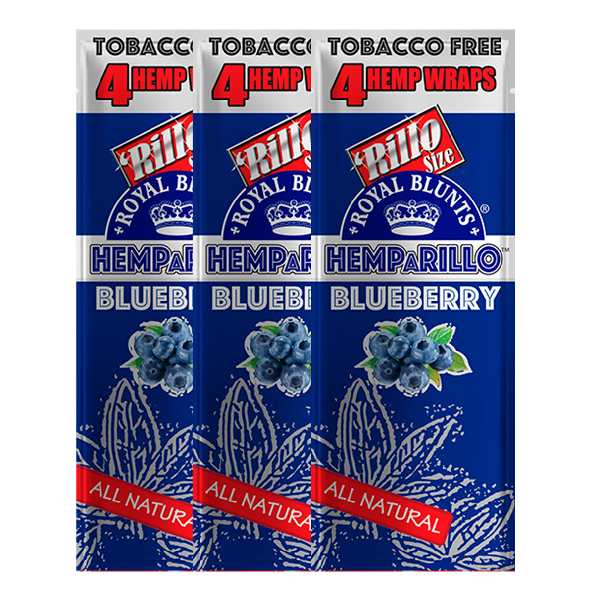 Hemparillo Hemp Wraps Blueberry (4 Wraps Per Pouch)