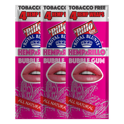 Hemparillo Hemp Wraps Bubble Gum (4 Wraps Per Pouch)