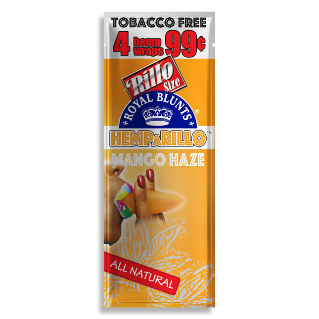 Hemparillo Hemp Wraps Mango Haze (4 Wraps Per Pouch)