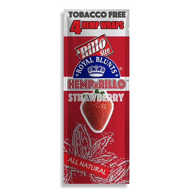 Hemparillo Hemp Wraps Strawberry (4 Wraps Per Pouch)