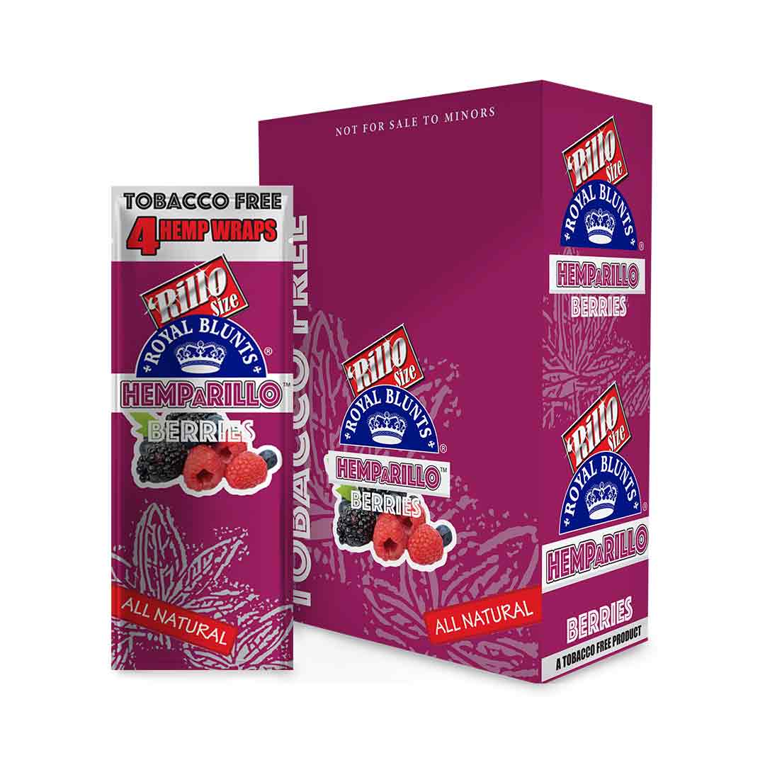 Hemparillo Hemp Wraps Berries (4 Wraps Per Pouch)