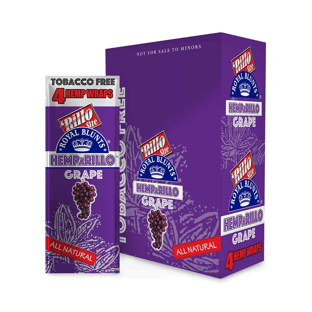 Hemparillo Hemp Wraps Grape (4 Wraps Per Pouch)