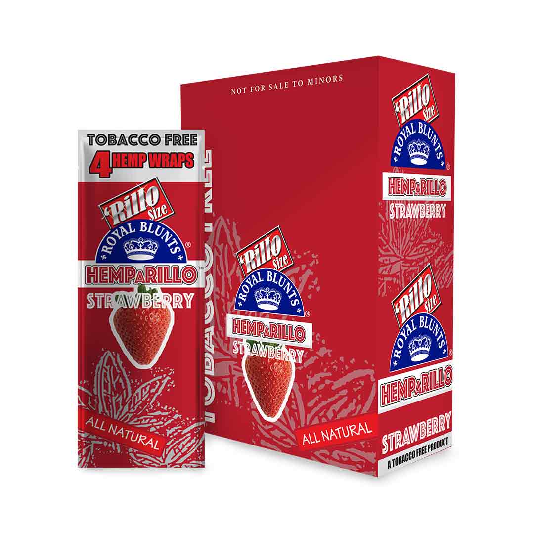 Hemparillo Hemp Wraps Strawberry (4 Wraps Per Pouch)