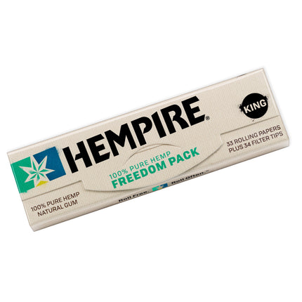 Hempire Rolling Papers with Tips King Size (33 Leaves)