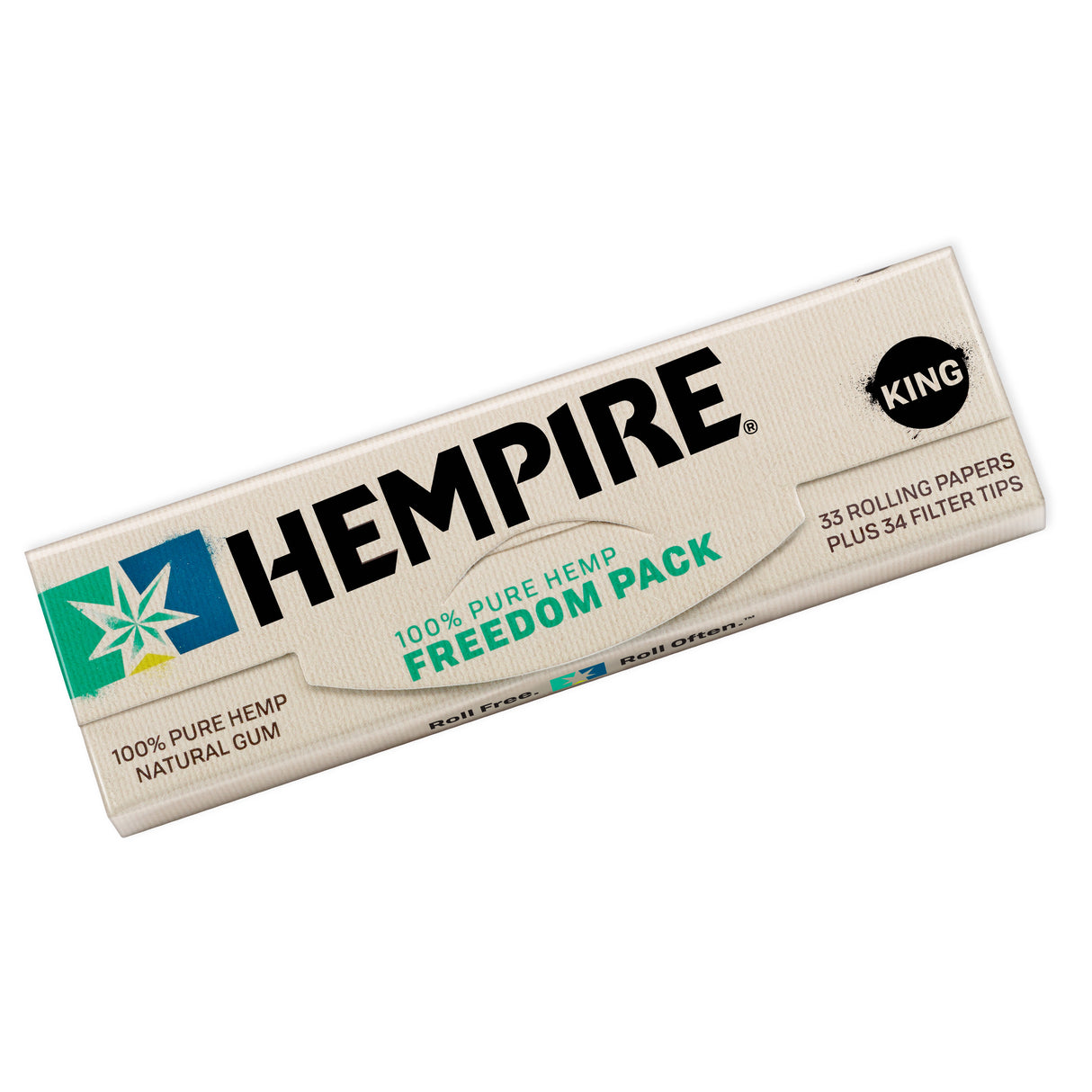 Hempire Rolling Papers with Tips King Size (33 Leaves)