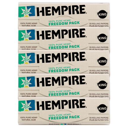Hempire Rolling Papers with Tips King Size (33 Leaves)