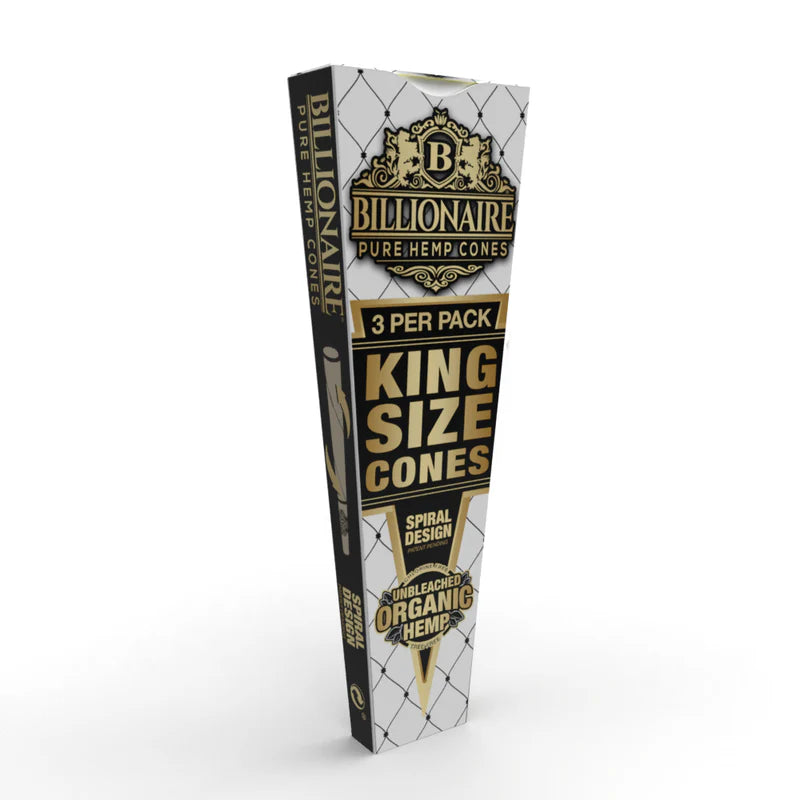 Billionaire Cones Unbleached Paper King (3 Cones)
