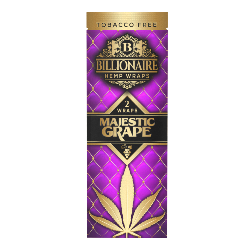 Billionaire Hemp Wraps Majestic Grape 2ct