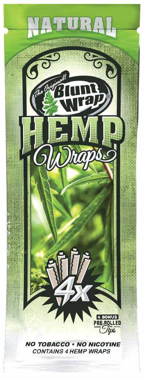 Blunt Wrap Hemp Wraps Natural (4 Wraps per Pouch)