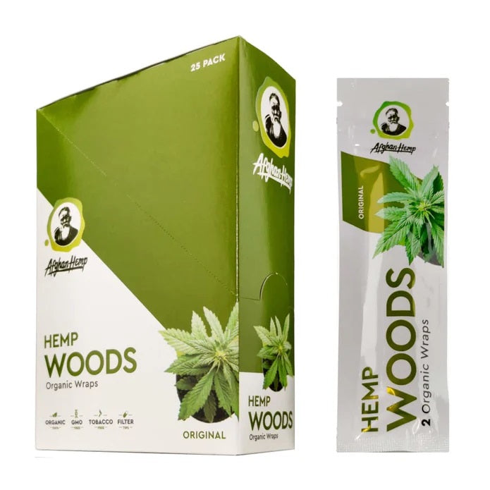 Afghan Hemp Wraps Hemp Woods Original (2 Wraps Per Pouch)