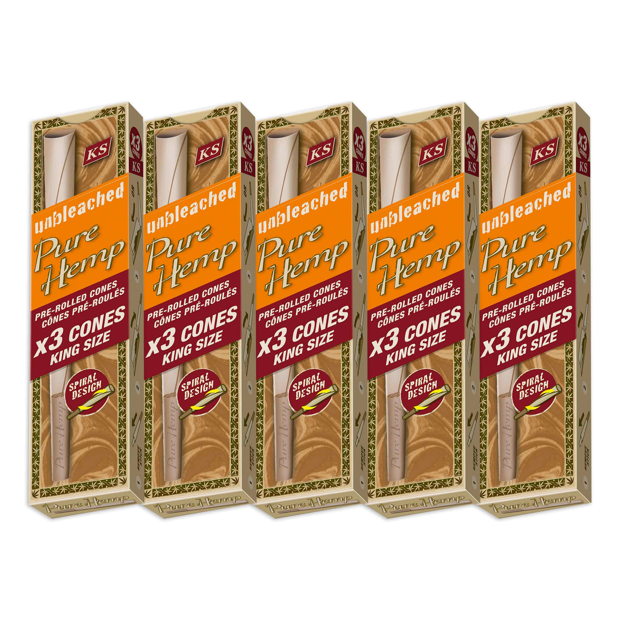 Pure Hemp Cones Unbleached King Size 3ct