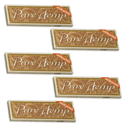 Pure Hemp Rolling Papers Unbleached 1 1/4 Size (50 leaves)