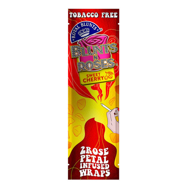 Blunts 'n Roses Herbal Wraps Sweet Cherry (2 Wraps Per Pouch) - Made from Rose Petals