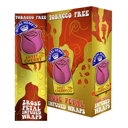 Blunts 'n Roses Herbal Wraps Sweet Cherry (2 Wraps Per Pouch) - Made from Rose Petals