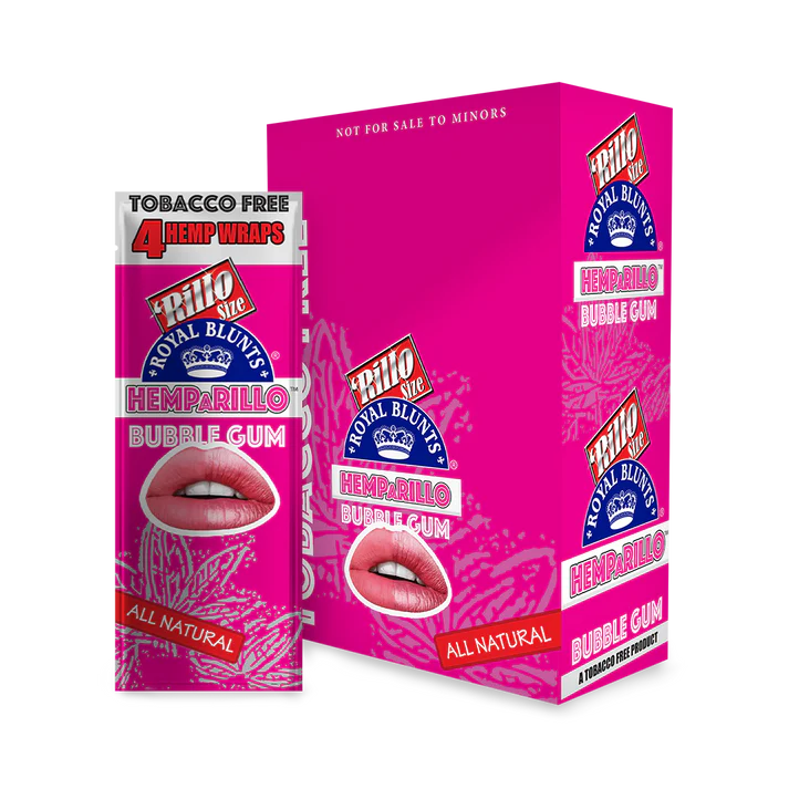 Hemparillo Hemp Wraps Bubble Gum (4 Wraps Per Pouch)