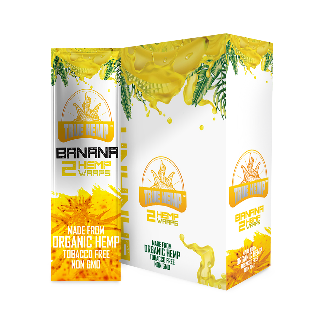 True Hemp Wraps Banana (2 Wraps Per Pouch)