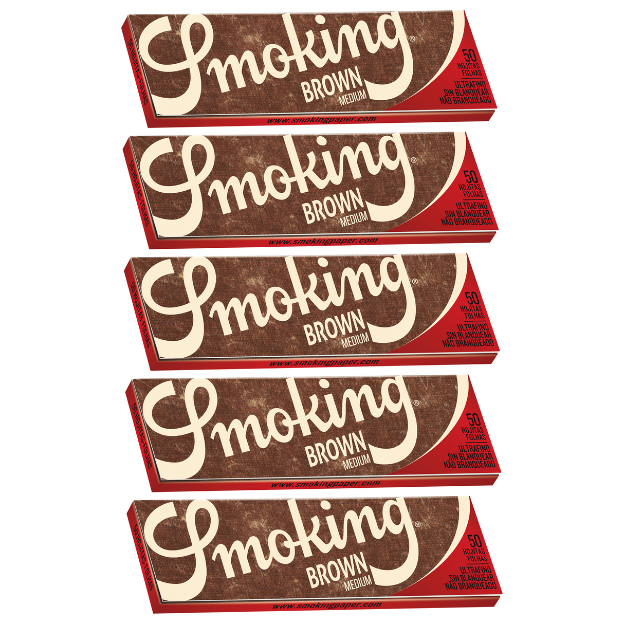 Smoking Brand Rolling Papers Brown 1 1/4 Size (50 leaves)