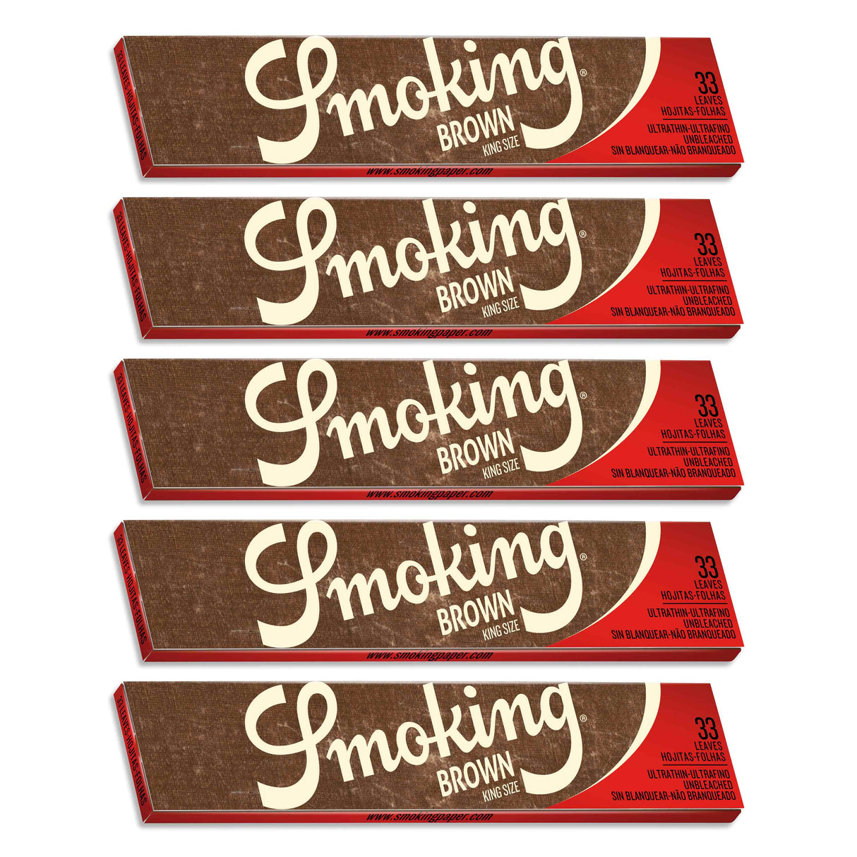 Smoking Brand Rolling Papers Brown King Size (33 Leaves)