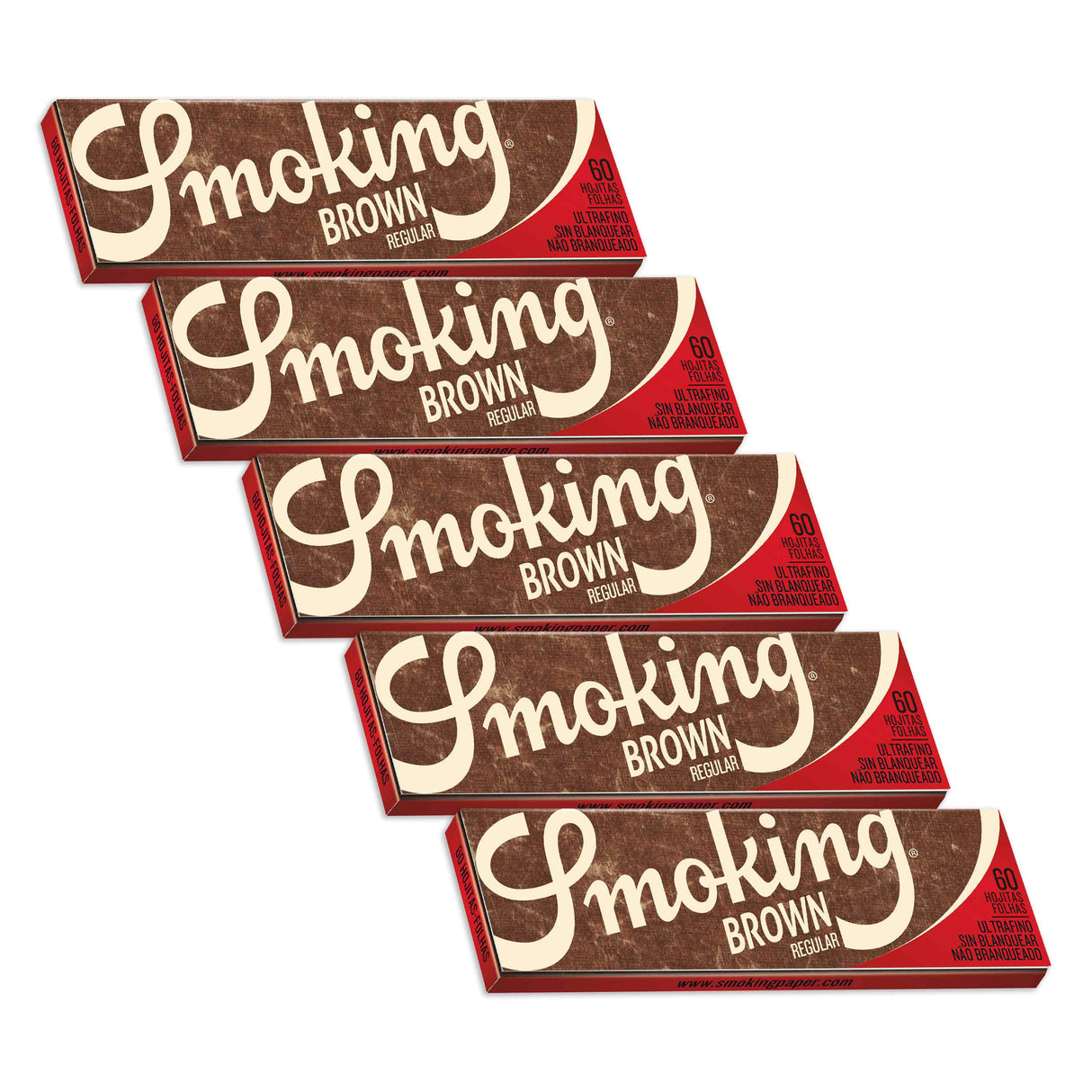 Smoking Brand Rolling Papers Brown Single Wide (60 Leaves)