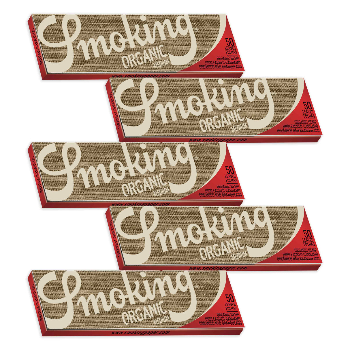 Smoking Brand Rolling Papers Organic 1 1/4 Size (50 leaves)