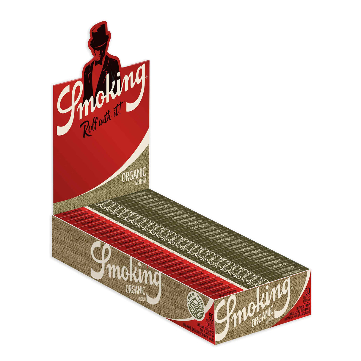 Smoking Brand Rolling Papers Organic 1 1/4 Size (50 leaves)