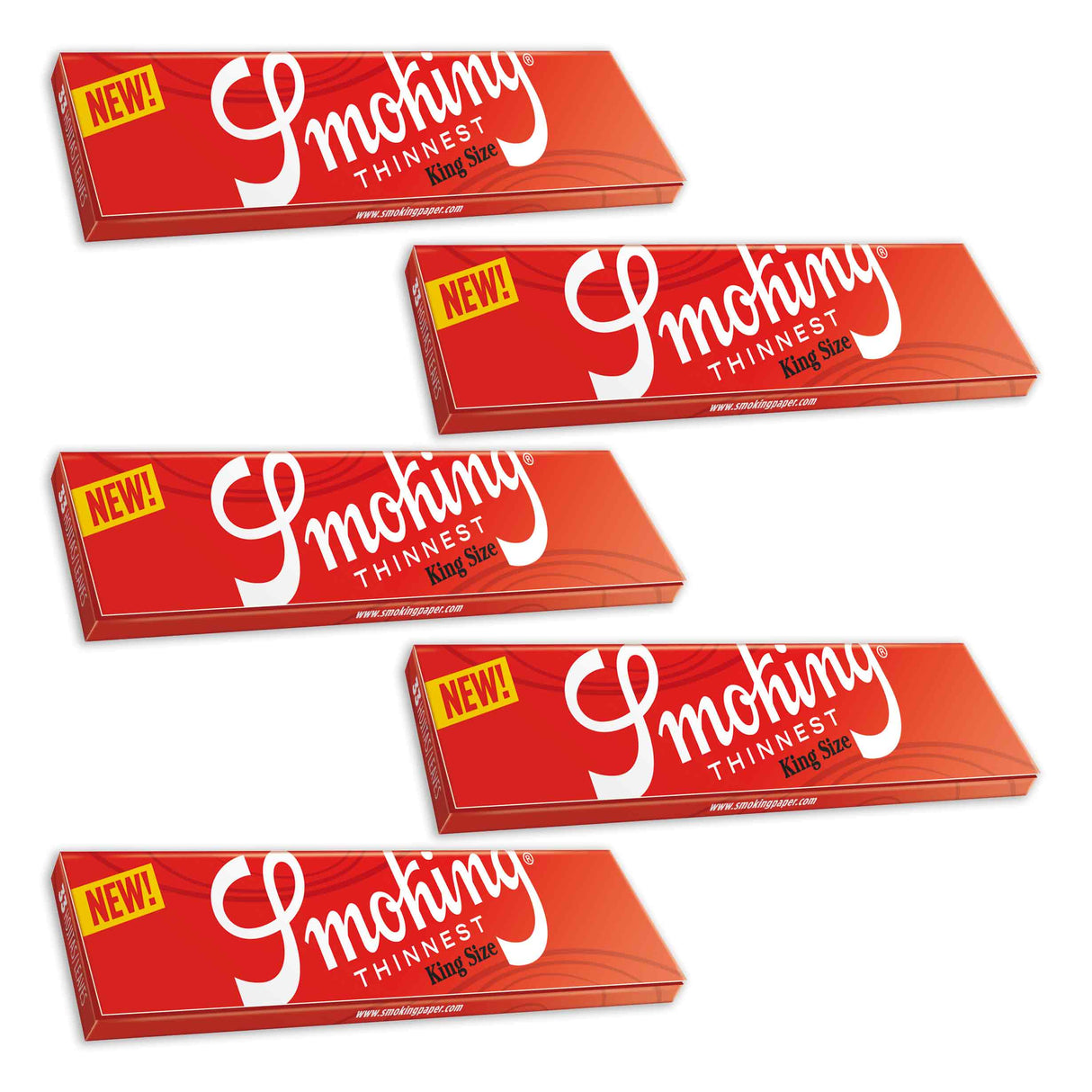 Smoking Brand Rolling Papers Thinnest Red King Size (33 Leaves)