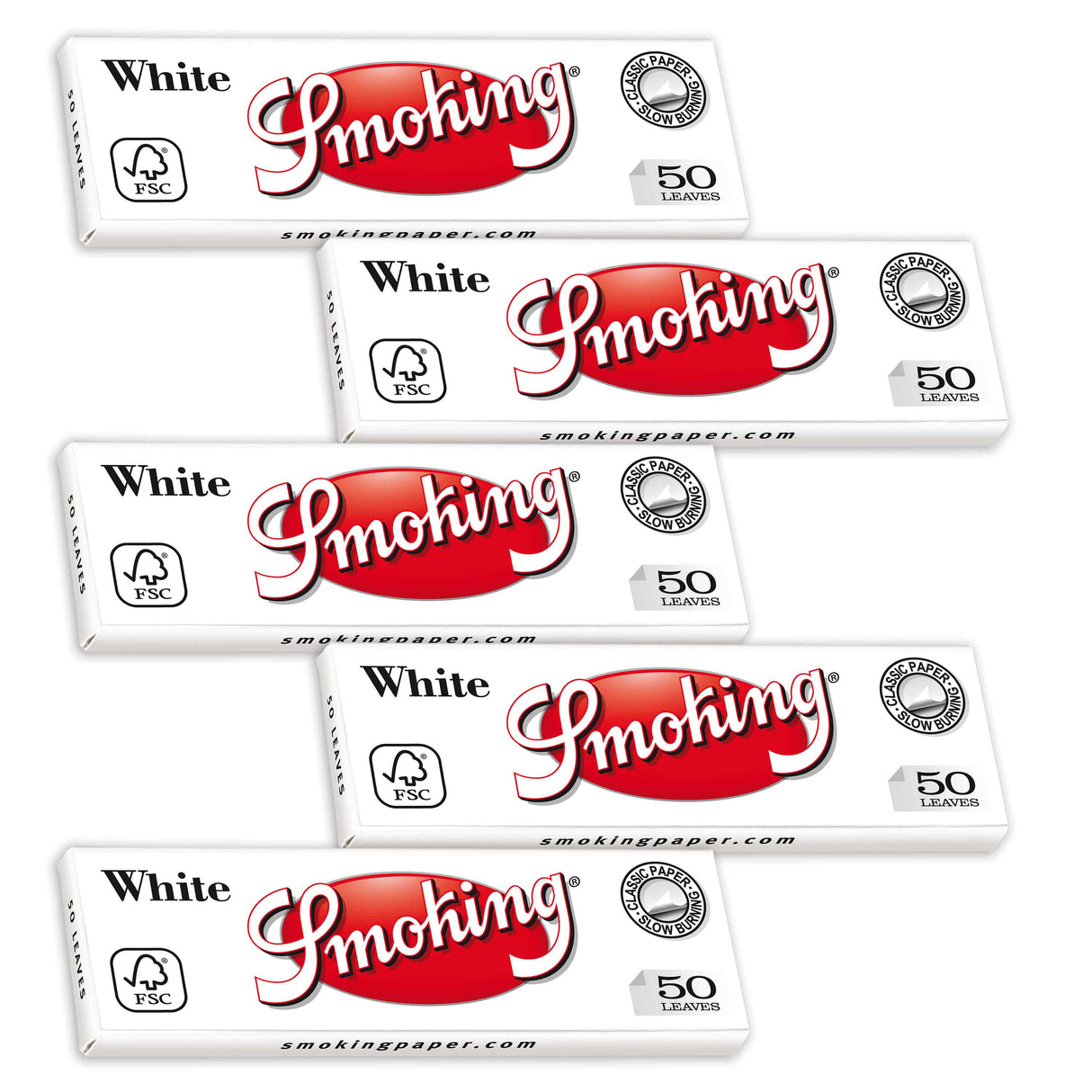 Smoking Brand Rolling Papers White 1 1/4 Size (50 leaves)