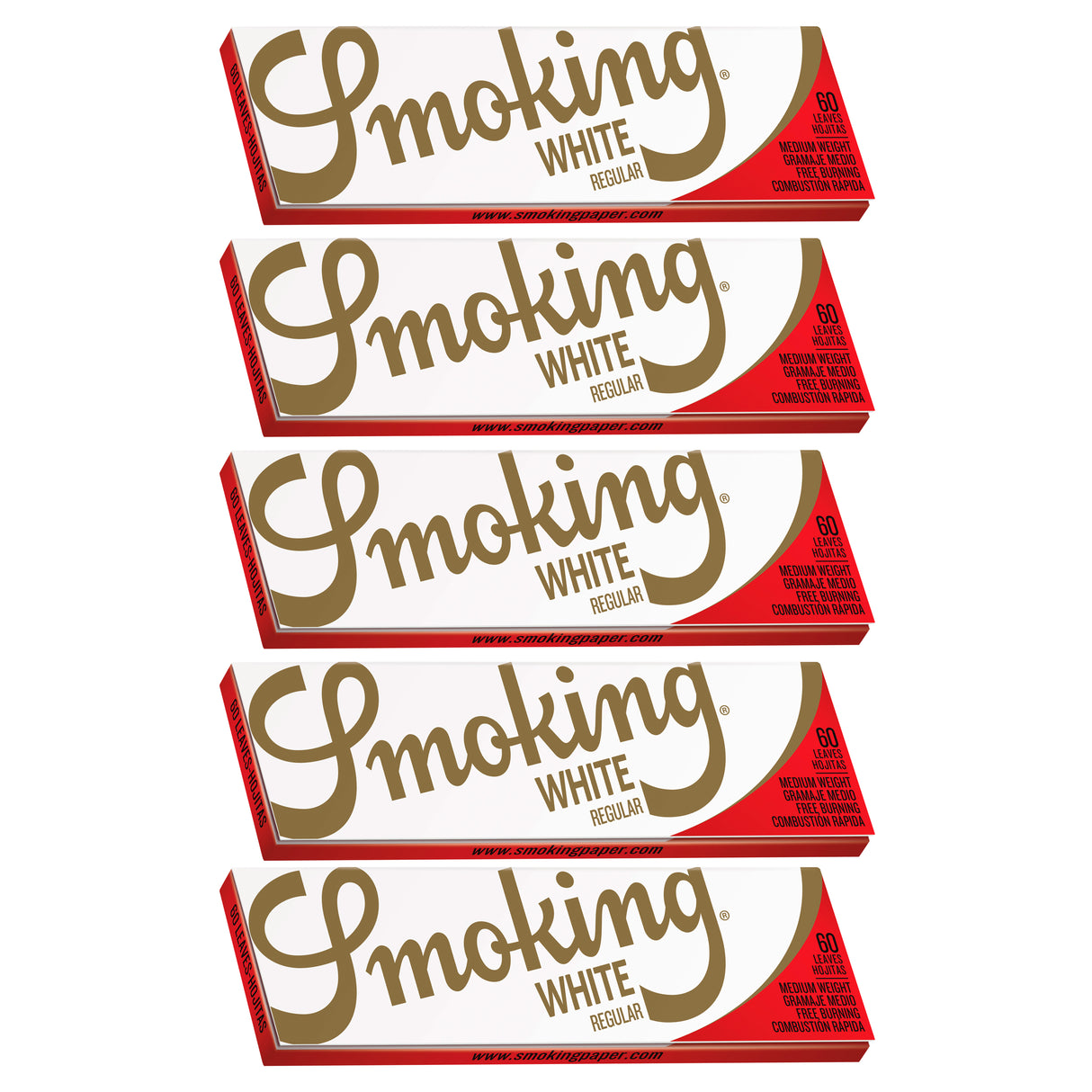 Smoking Brand Rolling Papers White Single Wide (60 Leaves)