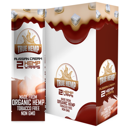 True Hemp Wraps Russian Cream (2 Wraps Per Pouch)