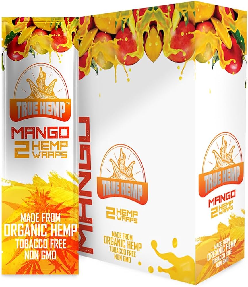 True Hemp Wraps Mango (2 Wraps Per Pouch)