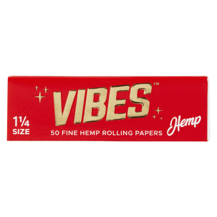 VIBES Rolling Papers Hemp 1 1/4 Size (50 Leaves)