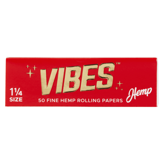 VIBES Rolling Papers Hemp 1 1/4 Size (50 Leaves)