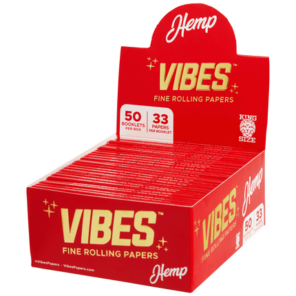 VIBES Rolling Papers Hemp King Size (33 Leaves)