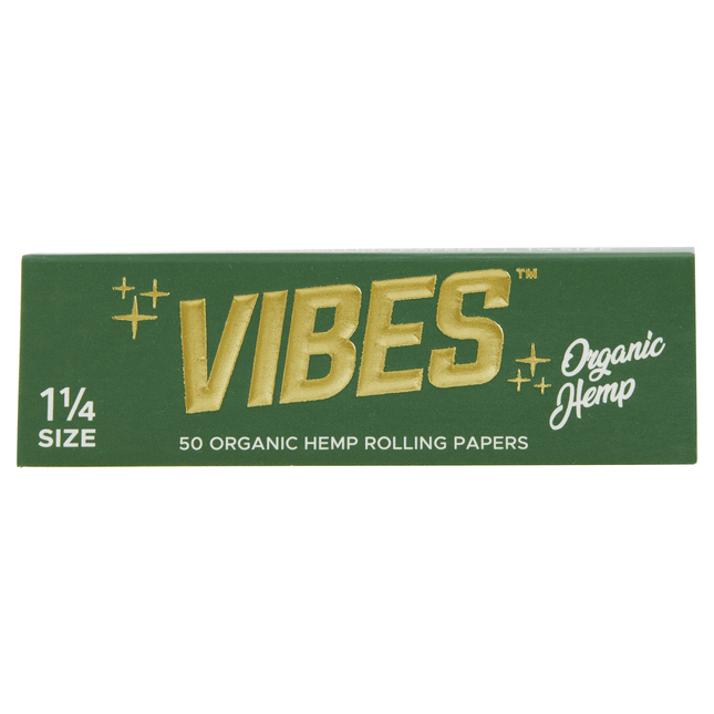 VIBES Rolling Papers Organic Hemp 1 1/4 Size (50 Leaves)