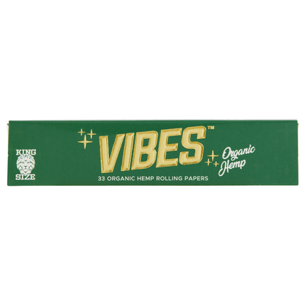 VIBES Rolling Papers Organic Hemp King Size (33 Leaves)