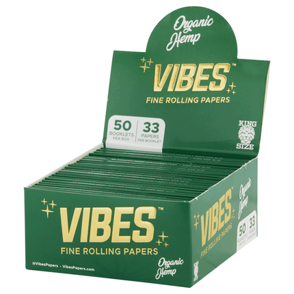 VIBES Rolling Papers Organic Hemp King Size (33 Leaves)