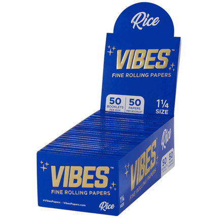 VIBES Rolling Papers Rice 1 1/4 Size (50 Leaves)