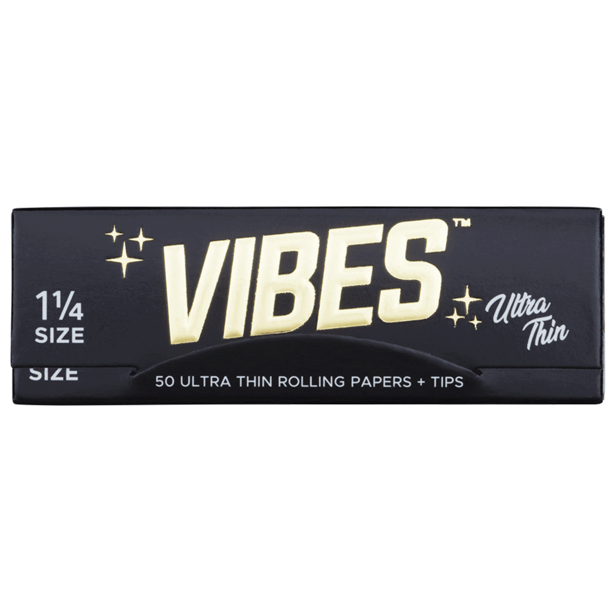 VIBES Rolling Papers Ultra Thin 1 1/4 Size with Tips (50 Leaves)