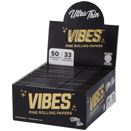 VIBES Rolling Papers Ultra Thin King Size (33 Leaves)