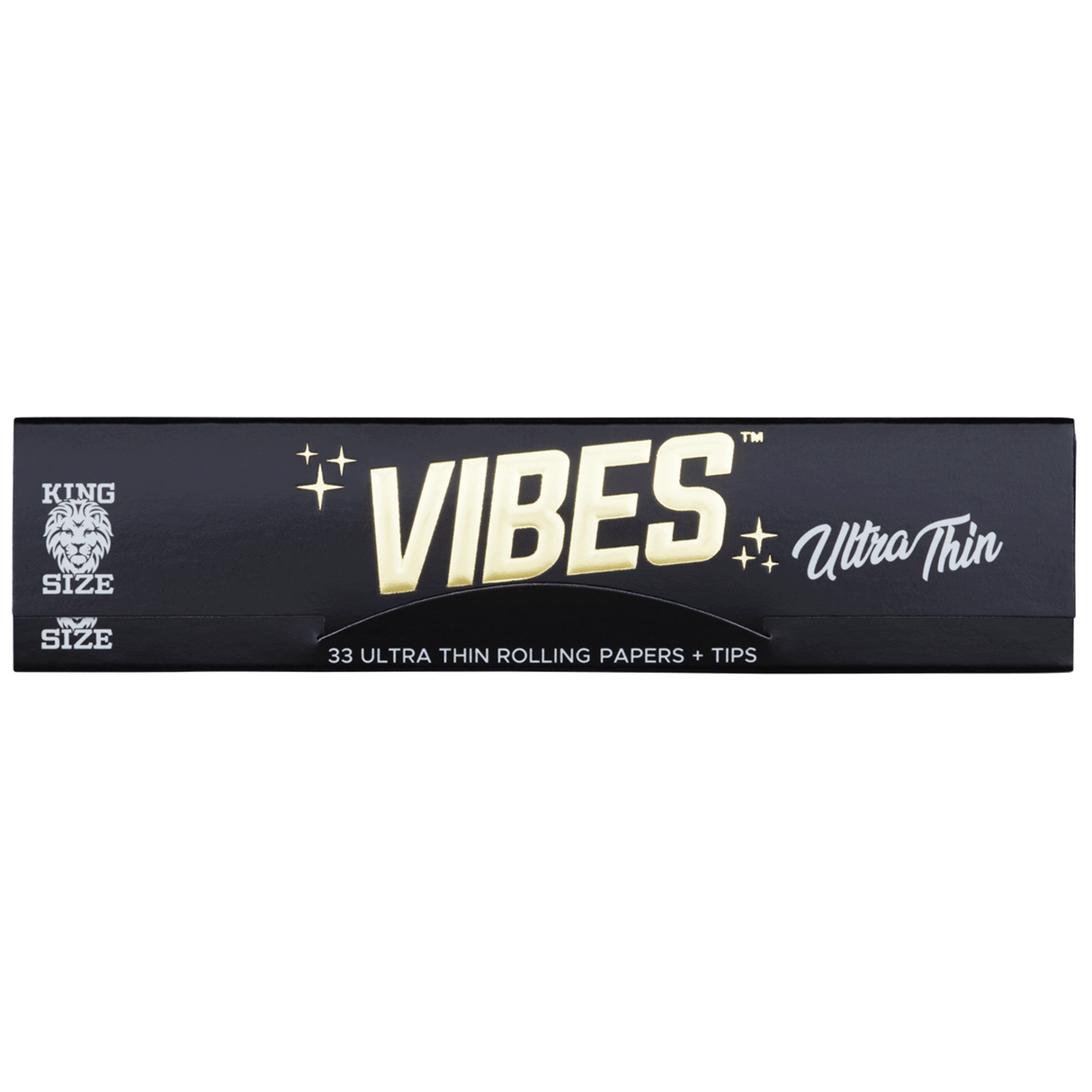VIBES Rolling Papers Ultra Thin King Size with Tips (33 Leaves)