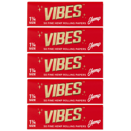 VIBES Rolling Papers Hemp 1 1/4 Size (50 Leaves)